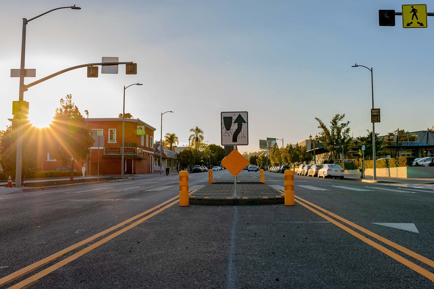 Hollywood Boulevard Traffic Islands