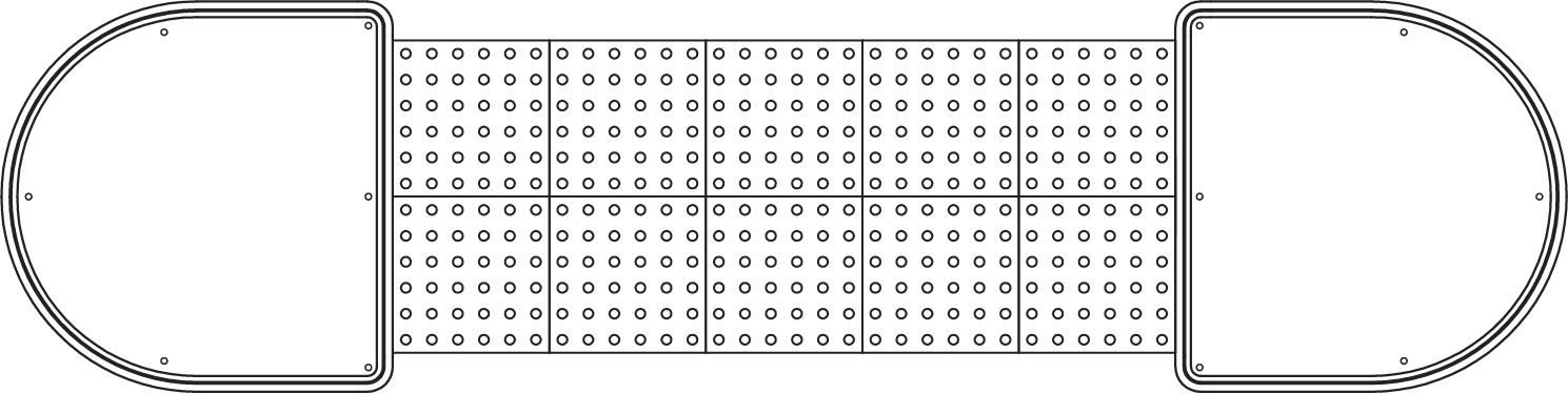 DI-1000 pedestrian refuge layout