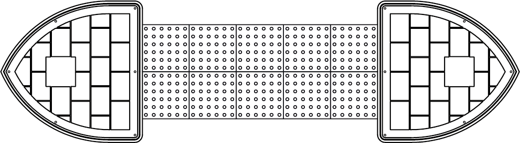 DI-1200H heritage pedestrian refuge layout