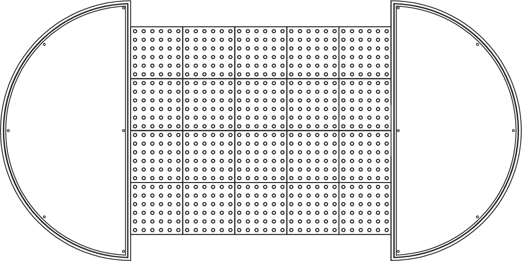 DI-2000S pedestrian refuge layout