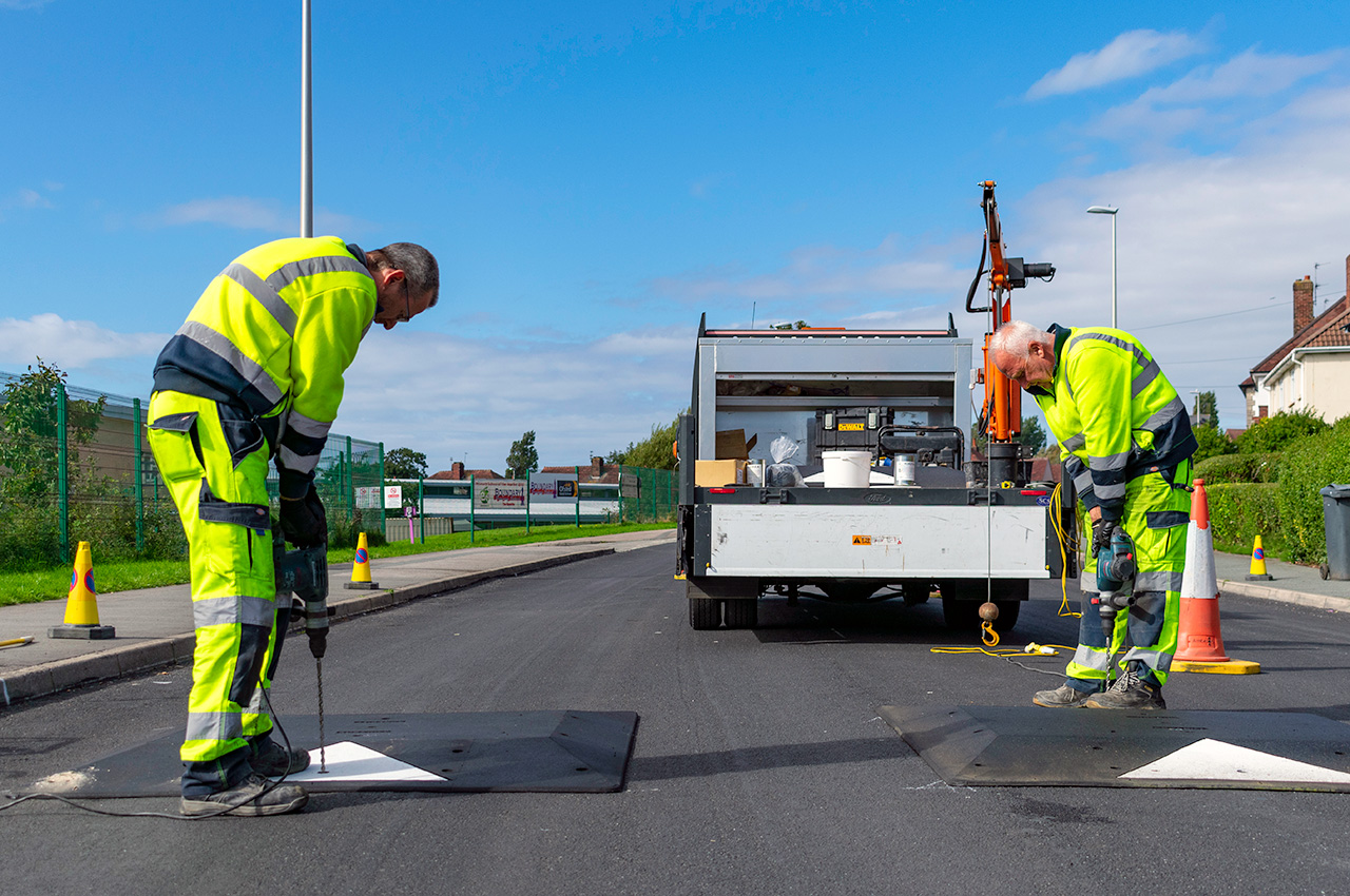 Safer streets installation demonstrating improved road safety