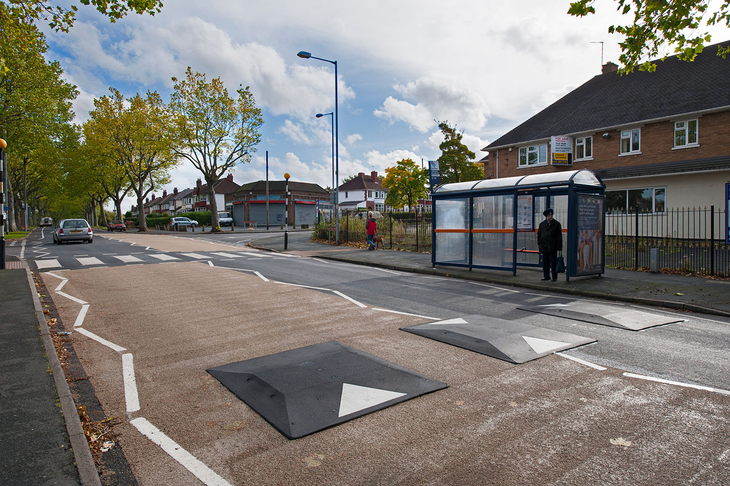 Speed Cushions installed on road