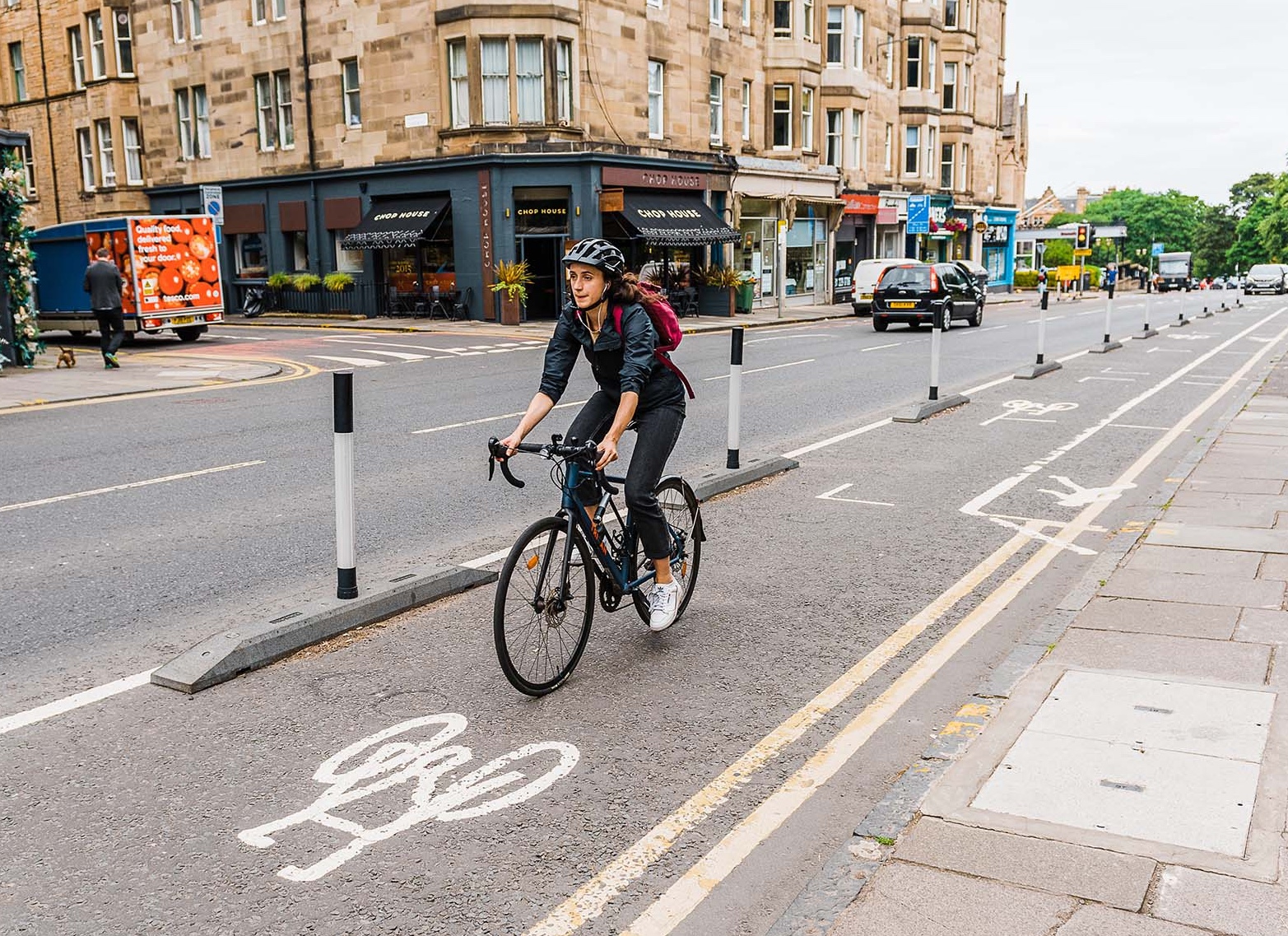 NCLD cycle lane defenders installed in Edinburgh